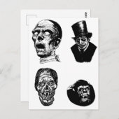 Creepe Monsters Kreaturen Horror Kunst Postkarte (Vorne/Hinten)