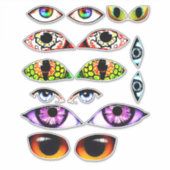Creepe People Animal Creature Eyes Aufkleber (Vorderseite)