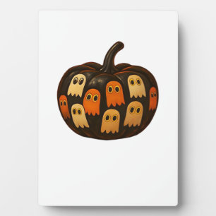 Creeper-Kürbis-Geister Halloween-Geschenk Klassisc Fotoplatte