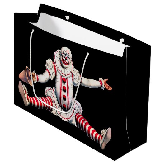 Creepin Clown-Geschenktasche Große Geschenktüte (Vorderseite Schrägansicht)