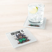 Creepin' es real.w glasuntersetzer (Schrägansicht)