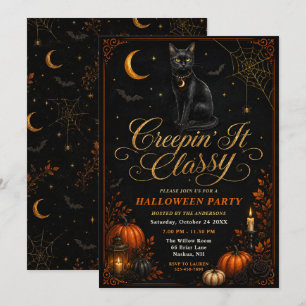 Creepin’ It Classy Halloween-Einladung Einladung