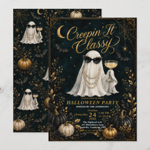 Creepin’ It Classy Halloween-Einladung Einladung