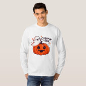 Creepin’ It Real - Friendly Ghost & Pumpkin T-Shirt (Vorne ganz)
