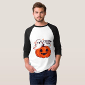 Creepin’ It Real - Friendly Ghost & Pumpkin T-Shirt (Vorne ganz)