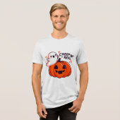 Creepin’ It Real - Friendly Ghost & Pumpkin Tri-Blend Shirt (Vorderseite voll)