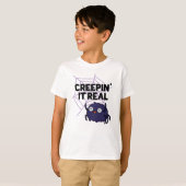 Creepin It Real Funny Halloween Spider Puff T-Shirt (Vorne ganz)
