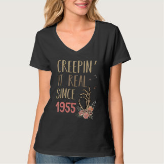 Creepin It Real Halloween Retro 1955 Holiday Spook T-Shirt