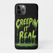 "Creepin it Real" humorvolle Slime Typografie Case-Mate iPhone Hülle (Rückseite)