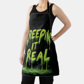 "Creepin it Real" humorvolle Slime Typografie Schürze (InSitu)