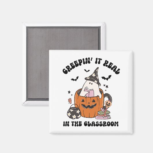 Creepin’ It Real in the Classroom Cool Teacher Magnet (Vorderseite/Rückseite)