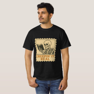 Creepin" It Real - Skelettbuch zu Halloween T-Shirt