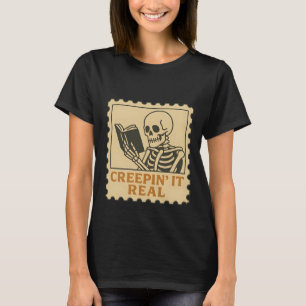 Creepin" It Real - Skelettbuch zu Halloween T-Shirt