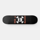Creepin it Real Skull Skateboard (Horizontal)
