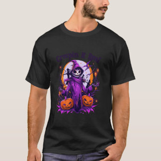 Creepin It Real Skull Skeleton Hexenkürbis Funny T-Shirt