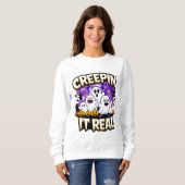 Creepin' it real | Spooky Halloween Design Fun Sweatshirt (Vorne ganz)