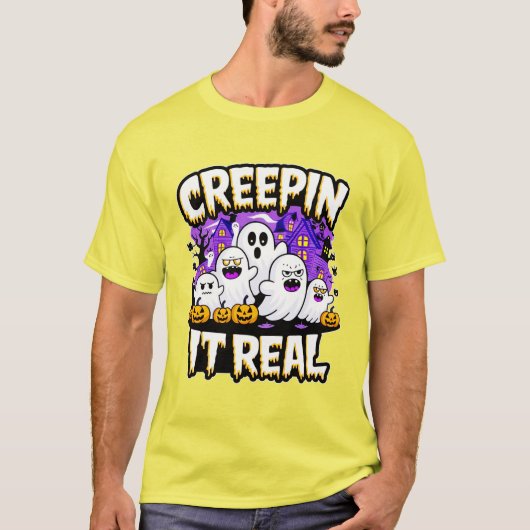 Creepin' it real | Spooky Halloween Design Fun T-Shirt (Vorderseite)