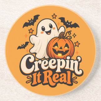 „Creepin’ It Real“ Süßes Halloween Getränkeuntersetzer