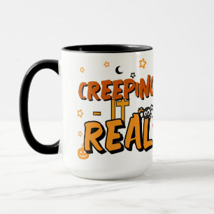 Creepin it Real Teen Spooky Parallele Halloween-Ta Tasse