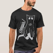Creepin’ It Real with Cats – Funny Halloween T-Shirt (Vorderseite)