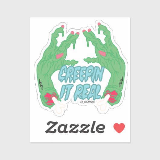 Creepin It Real Zombie Hands Aufkleber (Blatt)
