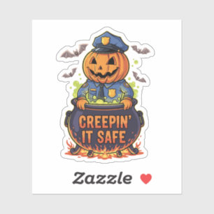 Creepin 'It Safe – Lustiges Halloween-Design für G Aufkleber