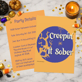 „Creepin’ It Sober“ | Alkoholfreie Halloween-Party Einladung