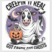 Creepin � Kuh Halloween Aufkleber (Blatt)