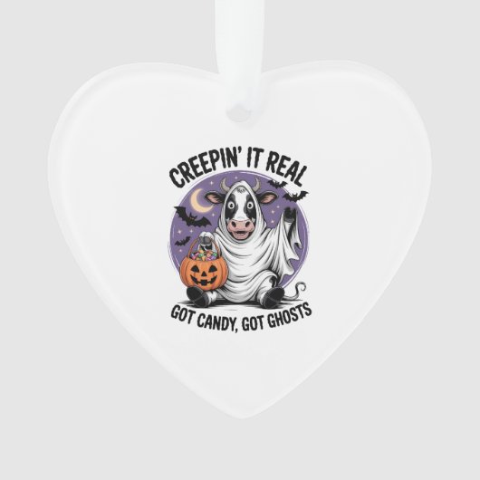 Creepin � Kuh Halloween Ornament (Vorderseite)