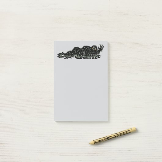 Creeping Slime Hulk Kunst, Horror Post-it Klebezettel (Auf Schreibtisch)