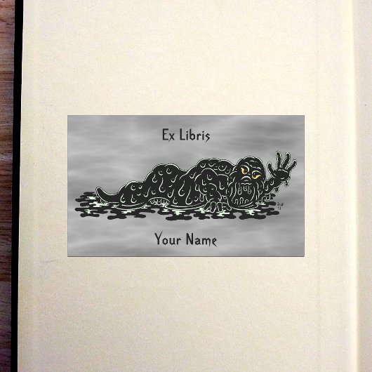 Creeping Slime Hulk Weird Horror Art Buchzeichen Rechteckiger Aufkleber