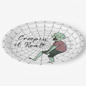 Creepin'it Real Zombie Pappteller (Schrägansicht)