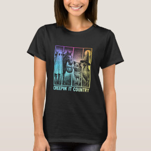 Creepinu2019 Es Land Halloween Bauernhof Tier Schw T-Shirt