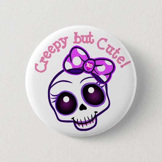 "Creepisch, aber Niedlich!" Kawaii Button Button (Vorderseite)