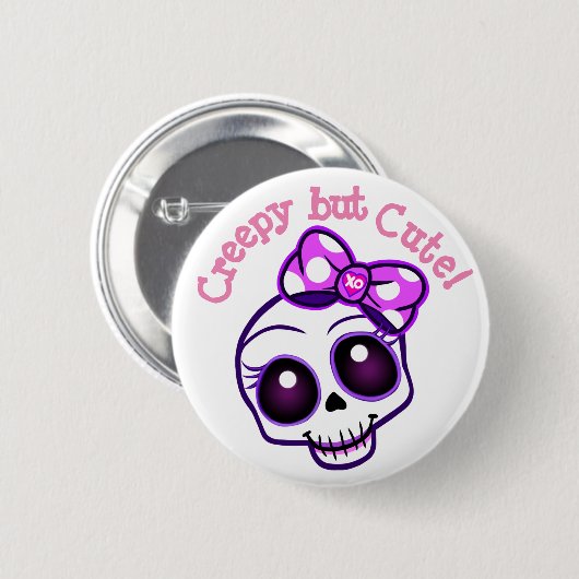 "Creepisch, aber Niedlich!" Kawaii Button Button (Vorne & Hinten)