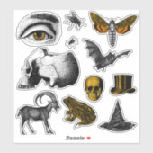 Creepische Dinge Aufkleber (Blatt)