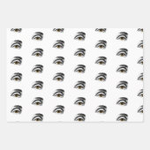 Creepische Dinge, Augen & bedrücktes Muster Geschenkpapier Set (Vorderseite 2)