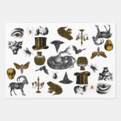Creepische Dinge, Augen & bedrücktes Muster Geschenkpapier Set (Vorderseite)