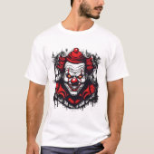 Creepischer Clown mit Creepy Grin T-Shirt (Vorderseite)