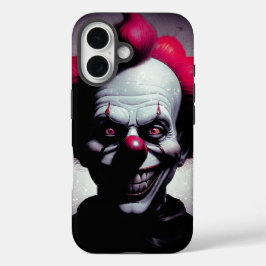 Creepischer Clown mit Glitzer iPhone 16 Hülle
