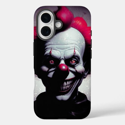 Creepischer Clown mit Glitzer Case-Mate iPhone Hülle (Rückseite)