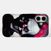 Creepischer Clown mit Glitzer Case-Mate iPhone Hülle (Rückseite (Horizontal))