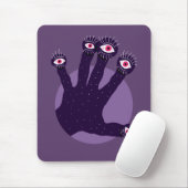 Creepischer Horror Hand mit Augen Mousepad (Mit Mouse)