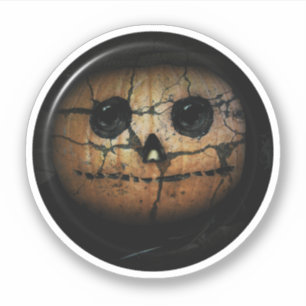 Creepischer Jack -o-lantern Halloween Aufkleber