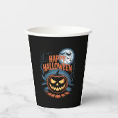 Creepischer Jack O � Lantern Halloween Pappbecher (Vorderseite)