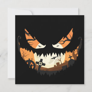 Creepischer Jack o Latern Spooky Halloween Einladung