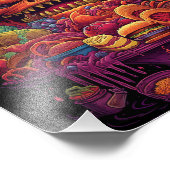 Creepisches Halloween-Futter Fotodruck (Ecke)