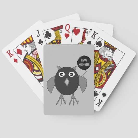 Creepisches Halloween-Party Owl Playing Cards Spielkarten (Rückseite)