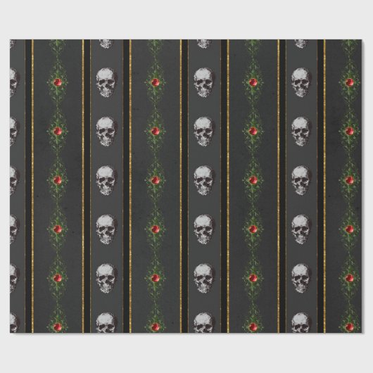 Creepisches Weihnachtskulptepapier Geschenkpapier (Flach)