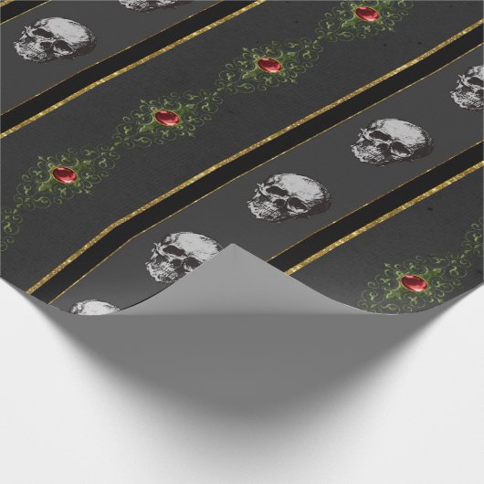 Creepisches Weihnachtskulptepapier Geschenkpapier (Ecke)